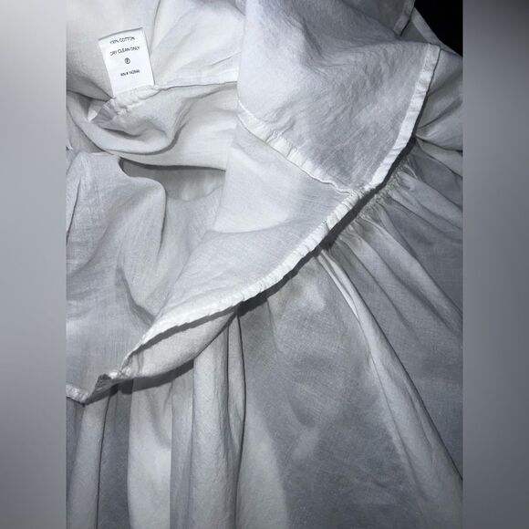 Rhode Nala White Cotton Tiered Mini Dress XS Boho Resort Summer Lined Flowy - Picture 8 of 9